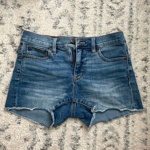 J. Crew raw hem denim shorts